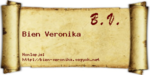 Bien Veronika névjegykártya